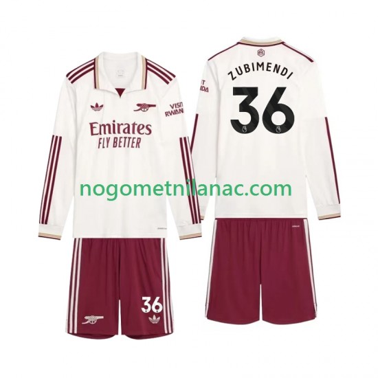 Dres Arsenal Zubimendi 36 Treći 2025-2026 Dugim Rukavima - Dječji