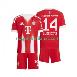 Dres FC Bayern München Luis Diaz 14 Domaći 2025-2026 Kratkih Rukava - Dječji