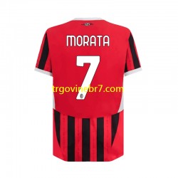 Dres AC Milan Alvaro Morata 7 Domaći 2024-2025 Kratkih Rukava - Muški