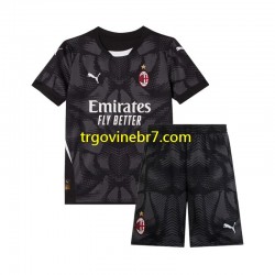 Golmanski Dres - Dres AC Milan Domaći 2024-2025 Kratkih Rukava - Dječji