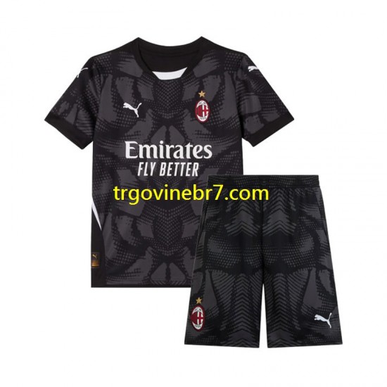 Golmanski Dres - Dres AC Milan Domaći 2024-2025 Kratkih Rukava - Dječji