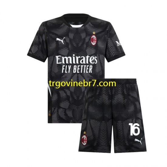 Golmanski Dres - Dres AC Milan Mike Maignan 16 Domaći 2024-2025 Kratkih Rukava - Dječji