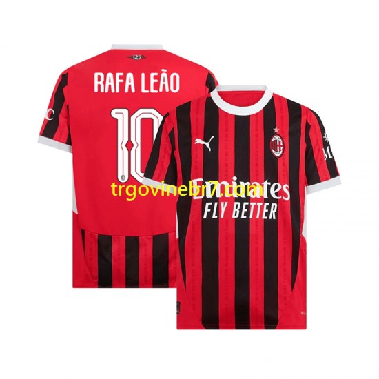 Dres AC Milan UCL Font RAFA LEAO 10 Domaći 2024-2025 Kratkih Rukava - Muški