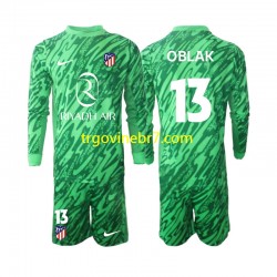 Golmanski Dres - Dres Atlético Madrid Jan Oblak 13 Gostujući 2024-2025 Dugim Rukavima - Dječji