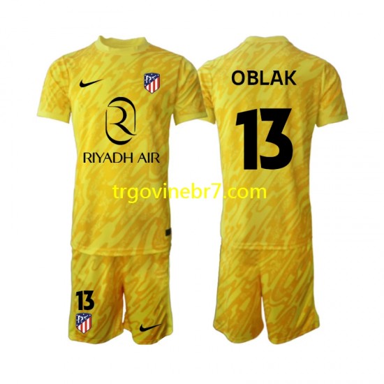 Golmanski Dres - Dres Atlético Madrid Jan Oblak 13 Treći 2024-2025 Kratkih Rukava - Dječji