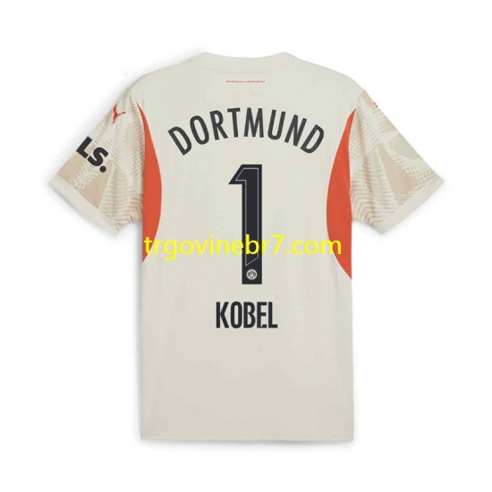 Golmanski Dres - Dres Borussia Dortmund Gregor Kobel 1 Domaći 2024-2025 Kratkih Rukava - Muški