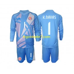 Golmanski Dres - Dres Kostarika Keylor Navas 1 Domaći 2024 Dugim Rukavima - Dječji Golmanski Dres - Dres Kostarika Keylor Navas 1 Domaći 2024 Dugim Rukavima - Dječji