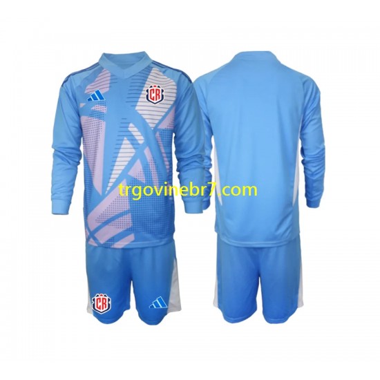 Golmanski Dres - Dres Kostarika Domaći 2024 Dugim Rukavima - Dječji