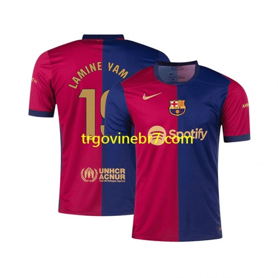 Dres FC Barcelona Lamine Yamal 19 Domaći 2024-2025 Kratkih Rukava - Muški