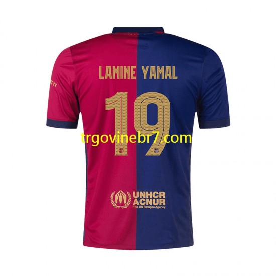 Dres FC Barcelona UCL Font Lamine Yamal 19 Domaći 2024-2025 Kratkih Rukava - Muški