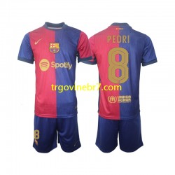 Dres FC Barcelona UCL Font PEDRI 8 Domaći 2024-2025 Kratkih Rukava - Dječji