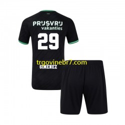 Dres Feyenoord Rotterdam Santiago Gimenez 29 Gostujući 2024-2025 Kratkih Rukava - Dječji
