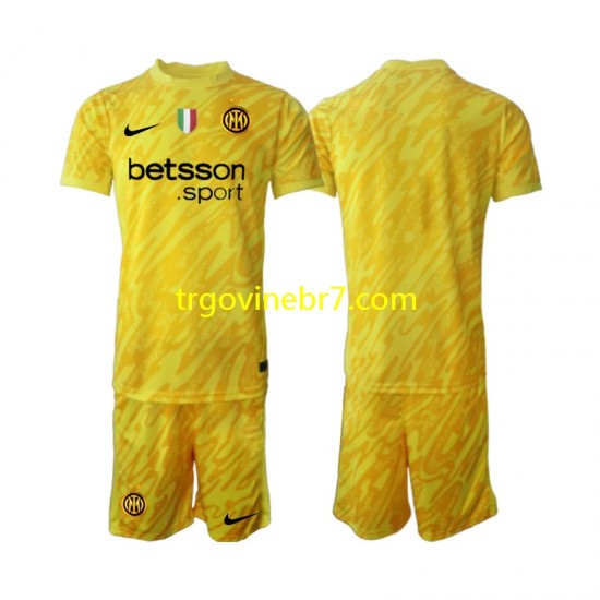 Golmanski Dres - Dres Inter Milan Gostujući 2024-2025 Kratkih Rukava - Dječji