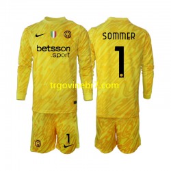 Golmanski Dres - Dres Inter Milan Yann Sommer 1 Gostujući 2024-2025 Dugim Rukavima - Dječji