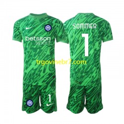 Golmanski Dres - Dres Inter Milan Yann Sommer 1 Domaći 2024-2025 Kratkih Rukava - Dječji