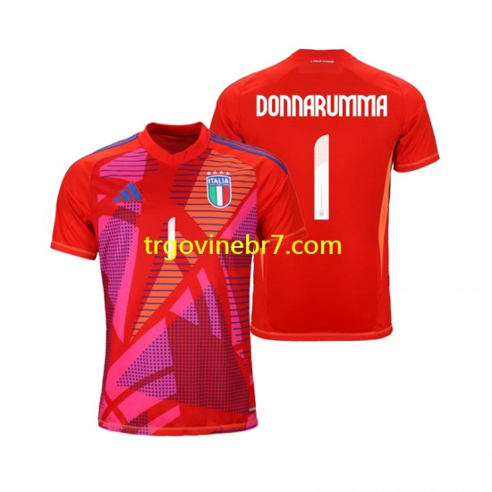Golmanski Dres - Dres Italija Gianluigi Donnarumma 1 Treći Euro 2024 Kratkih Rukava - Muški
