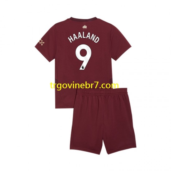 Dres Manchester City Erling Haaland 9 Treći 2024-2025 Kratkih Rukava - Dječji