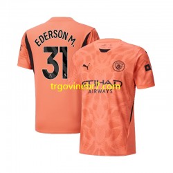 Golmanski Dres - Dres Manchester City Ederson M 31 Gostujući 2024-2025 Kratkih Rukava - Muški Golmanski Dres - Dres Manchester City Ederson M 31 Gostujući 2024-2025 Kratkih Rukava - Muški