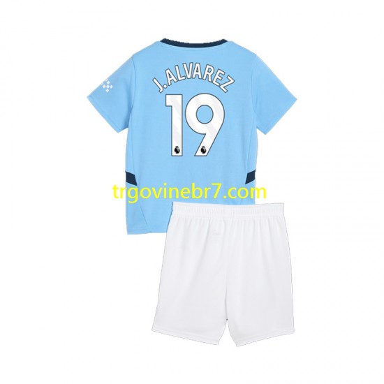 Dres Manchester City Julian Alvarez 19 Domaći 2024-2025 Kratkih Rukava - Dječji