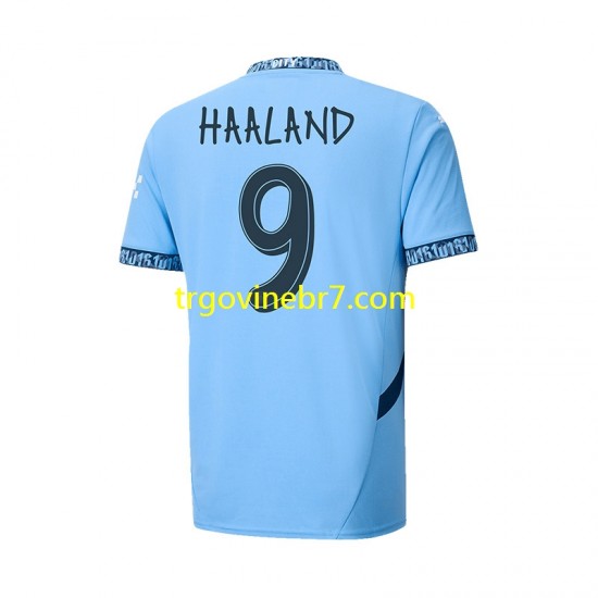 Dres Manchester City UCL Font Haaland 9 Domaći 2024-2025 Kratkih Rukava - Muški