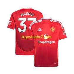 Dres Manchester United Kobbie Mainoo 37 Domaći 2024-2025 Kratkih Rukava - Muški Dres Manchester United Kobbie Mainoo 37 Domaći 2024-2025 Kratkih Rukava - Muški