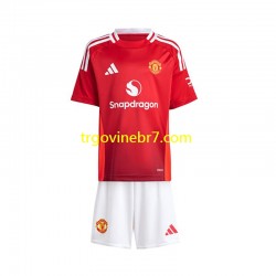 Dres Manchester United Domaći 2024-2025 Kratkih Rukava - Dječji