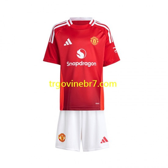 Dres Manchester United Domaći 2024-2025 Kratkih Rukava - Dječji