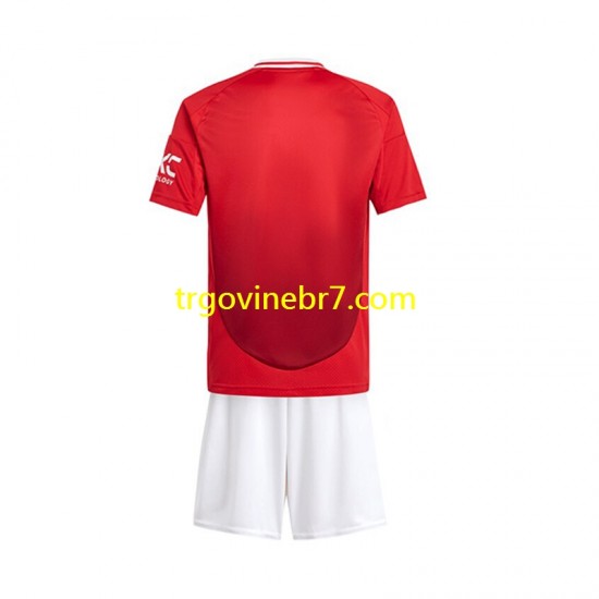 Dres Manchester United Domaći 2024-2025 Kratkih Rukava - Dječji