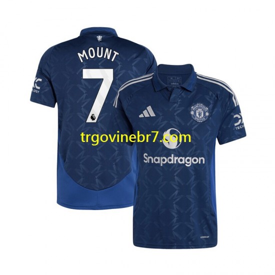 Dres Manchester United Mason Mount 7 Gostujući 2024-2025 Kratkih Rukava - Muški