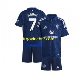 Dres Manchester United Mason Mount 7 Gostujući 2024-2025 Kratkih Rukava - Dječji