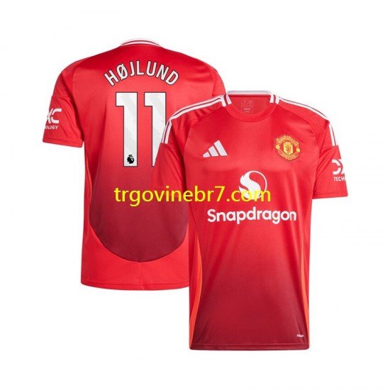 Dres Manchester United Rasmus Hojlund 11 Domaći 2024-2025 Kratkih Rukava - Muški