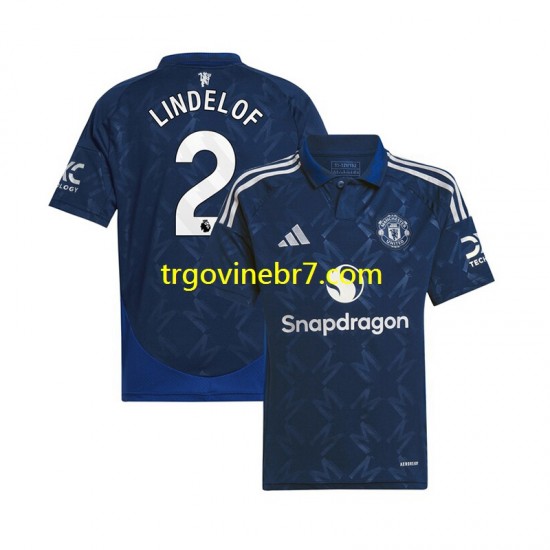 Dres Manchester United Victor Lindelof 2 Gostujući 2024-2025 Kratkih Rukava - Muški