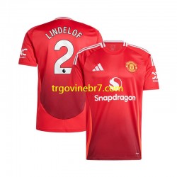 Dres Manchester United Victor Lindelof 2 Domaći 2024-2025 Kratkih Rukava - Muški