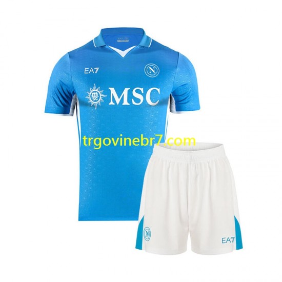 Dres Napoli Domaći 2024-2025 Kratkih Rukava - Dječji
