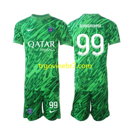 Golmanski Dres - Dres Paris Saint-Germain Gianluigi Donnarumma 99 Gostujući 2024-2025 Kratkih Rukava - Dječji