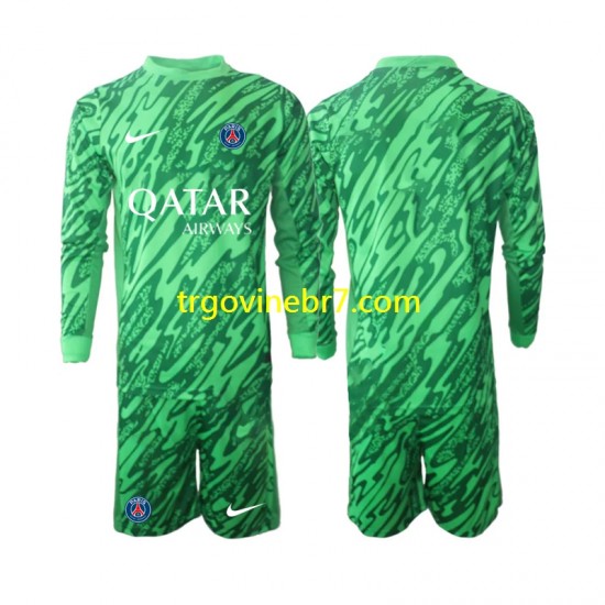 Golmanski Dres - Dres Paris Saint-Germain Gostujući 2024-2025 Dugim Rukavima - Dječji
