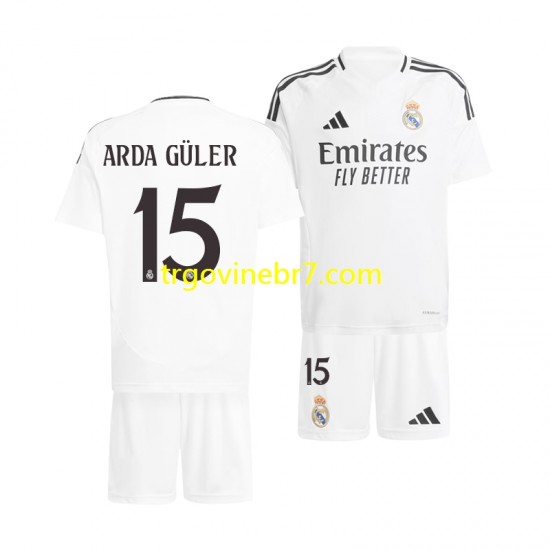 Dres Real Madrid Arda Guler 15 Domaći 2024-2025 Kratkih Rukava - Dječji
