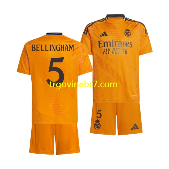 Dres Real Madrid BELLINGHAM 5 Gostujući 2024-2025 Kratkih Rukava - Dječji