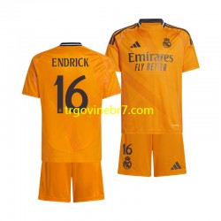 Dres Real Madrid ENDRICK 16 Gostujući 2024-2025 Kratkih Rukava - Dječji
