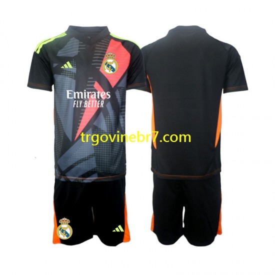 Golmanski Dres - Dres Real Madrid Gostujući 2024-2025 Kratkih Rukava - Dječji