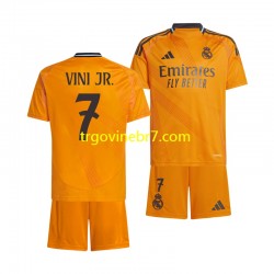 Dres Real Madrid VINI JR 7 Gostujući 2024-2025 Kratkih Rukava - Dječji Dres Real Madrid VINI JR 7 Gostujući 2024-2025 Kratkih Rukava - Dječji
