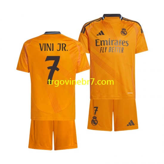 Dres Real Madrid VINI JR 7 Gostujući 2024-2025 Kratkih Rukava - Dječji
