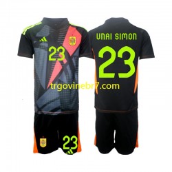 Golmanski Dres - Dres Španjolska Unai Simon 23 Gostujući Euro 2024 Kratkih Rukava - Dječji Golmanski Dres - Dres Španjolska Unai Simon 23 Gostujući Euro 2024 Kratkih Rukava - Dječji