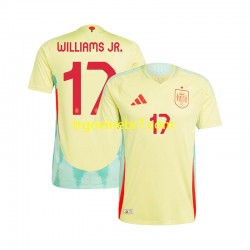 Dres Španjolska WILLIAMS JR 17 Gostujući Euro 2024 Kratkih Rukava - Muški Dres Španjolska WILLIAMS JR 17 Gostujući Euro 2024 Kratkih Rukava - Muški