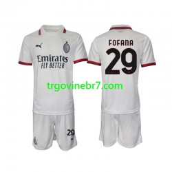 Dres AC Milan Fofana 29 Gostujući 2024-2025 Kratkih Rukava - Dječji Dres AC Milan Fofana 29 Gostujući 2024-2025 Kratkih Rukava - Dječji