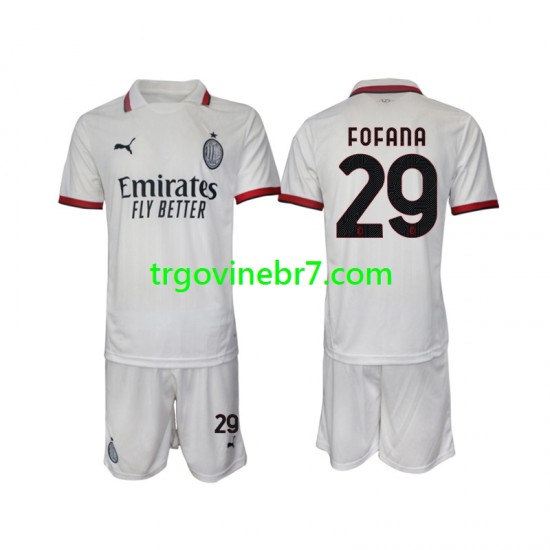Dres AC Milan Fofana 29 Gostujući 2024-2025 Kratkih Rukava - Dječji