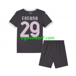 Dres AC Milan Fofana 29 Treći 2024-2025 Kratkih Rukava - Dječji