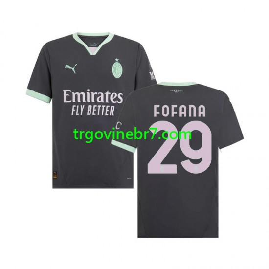 Dres AC Milan Fofana 29 Treći 2024-2025 Kratkih Rukava - Muški