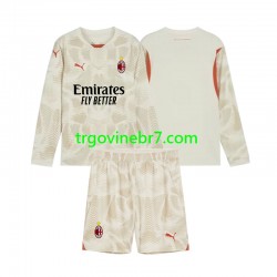 Golmanski Dres - Dres AC Milan Treći 2024-2025 Dugim Rukavima - Dječji