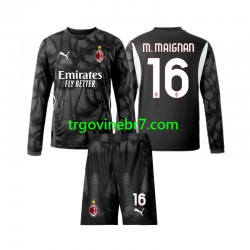 Golmanski Dres - Dres AC Milan Mike Maignan 16 Domaći 2024-2025 Dugim Rukavima - Dječji Golmanski Dres - Dres AC Milan Mike Maignan 16 Domaći 2024-2025 Dugim Rukavima - Dječji